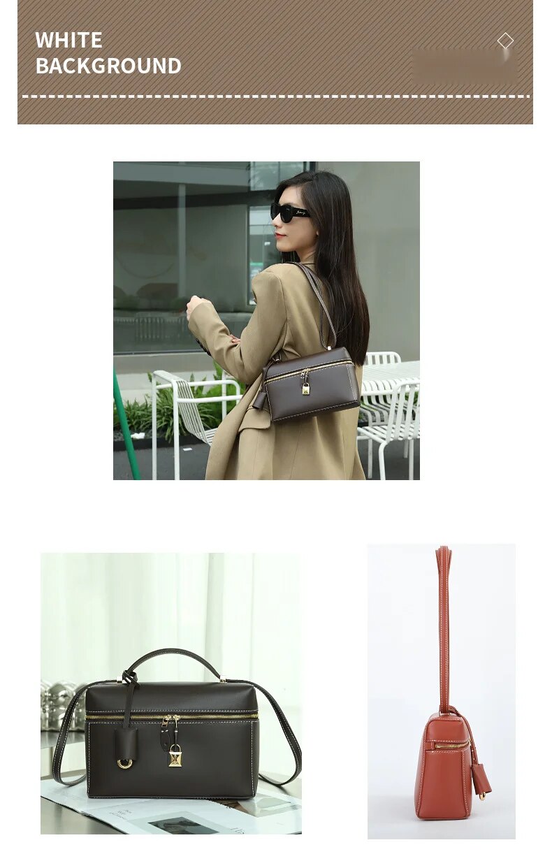  Lunchbox Upscale Handy Handbag, Leather Women's Bags, New Simple Crossbody Small Square Bag_voghion.com