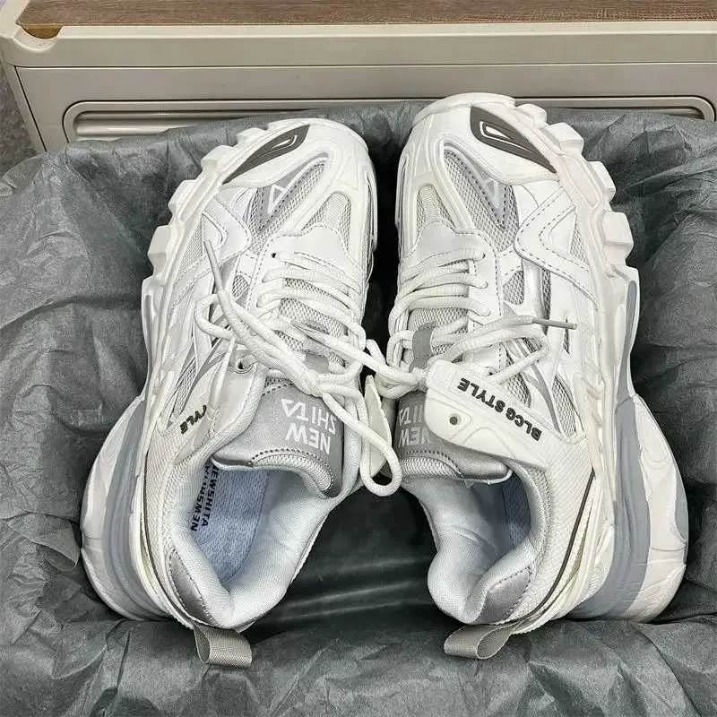 Size 41 42 Womens Casual Sports Men Stylish Brand Design Ladies Chunky Sneakers Thick Sole Tennis Shoes 43 44 Big_voghion.com
