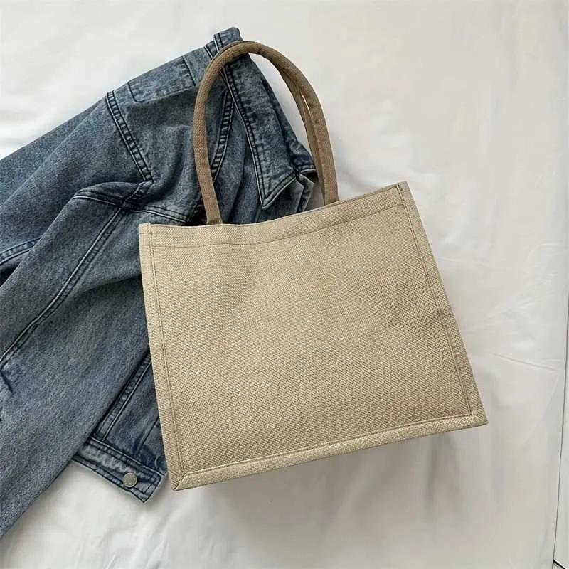 Designer Tote Handbag Large Capacity Jacquard Canvas Shopper Bag_voghion.com