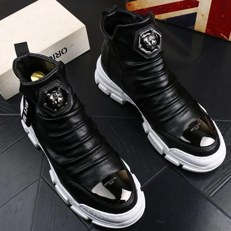 new black gold madman lion mascue mens casual absorb youth soft shoes of high quality b5_voghion.com