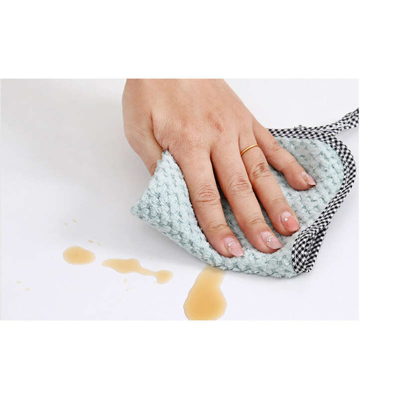 Tableware Household Kitchen Small Square Towel, Degreasing, Thickened Pineapple Lattice, Non-greasy, Absorbent, Hangable_voghion.com
