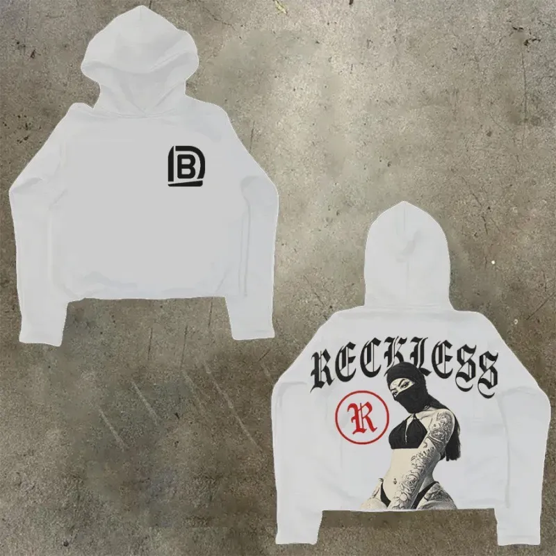 Felpe con cappuccio a maniche lunghe larghe da uomo, con cappuccio a forma di ragno, felpe stampate, casual, per donna, hip hop, stile High Street_voghion.com