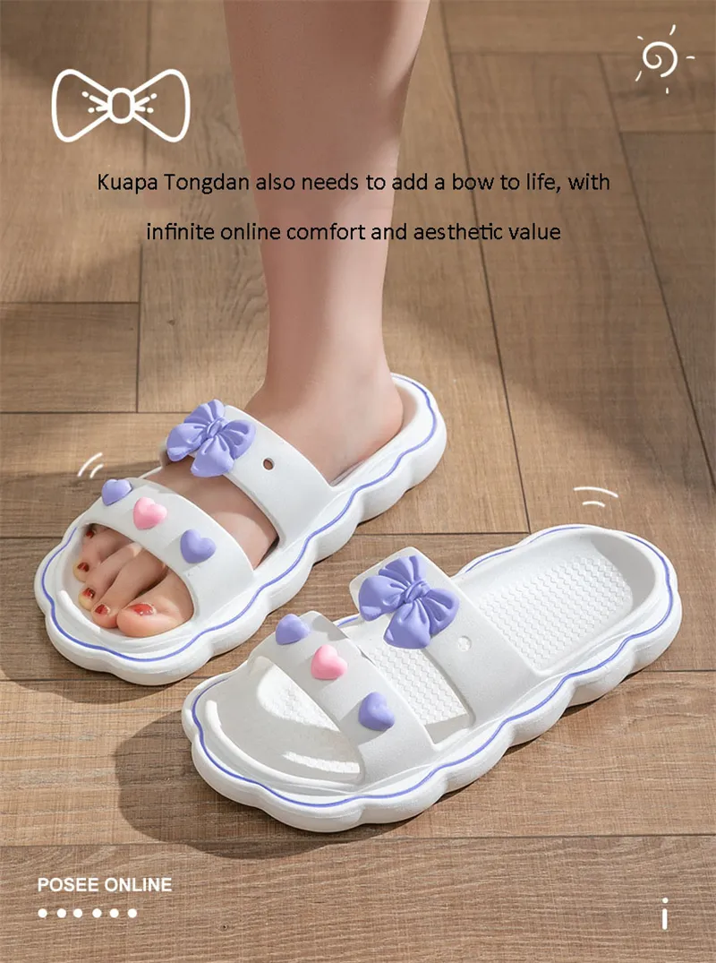 Women's Home Slippers Solid Colour Breathable Soft Thick Sole_voghion.com