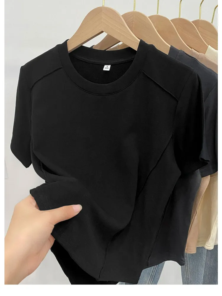 T-shirt uomo a girocollo taglio aderente maniche corte_voghion.com