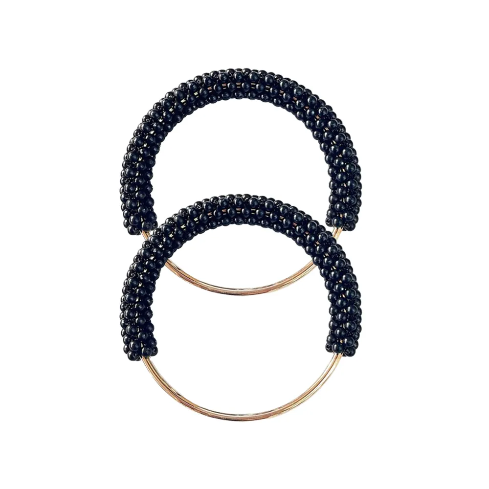 2pcs High-grade Purse Pearl Replacement Round Handle Clutch Handbag Handles DIY Handmade Crochet Bag Accessories_voghion.com