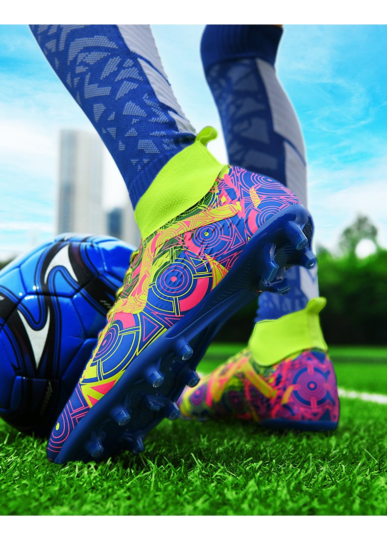 Sapatos de futebol ao ar livre Tênis masculinos Botas de futebol Adolescentes Adultos Crianças Chuteiras Antiderrapantes Ultraleve Unissex Turf Futsal_voghion.com