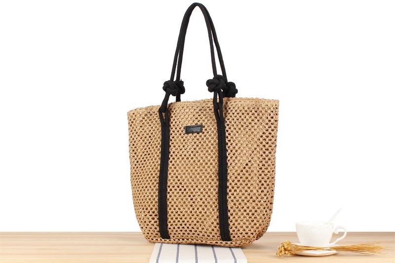 Große Kapazität Tasche Neue Sommermode Vielseitige Hohlwebtasche Geeignet für Strandurlaub Strandtasche_voghion.com