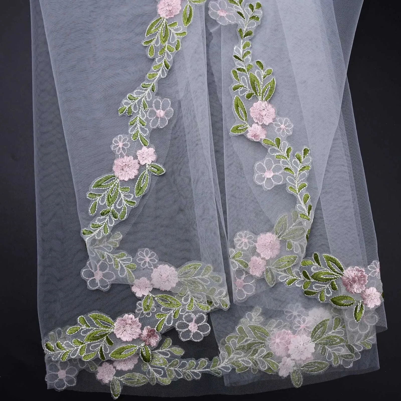 Haarschmuck Kurzer Schleier Spitzenkante Brautschleier 1 Stufe Fingerspitzenlänge Mantilla Weiche Brautkleider Zubehör Für_voghion.com