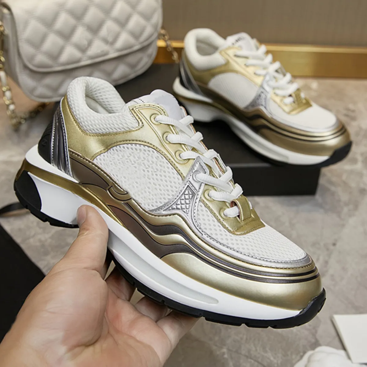 Sneakers designede damer fraværssneaker channel sko herre designer herre damesneakers sport casual sneaker_voghion.com