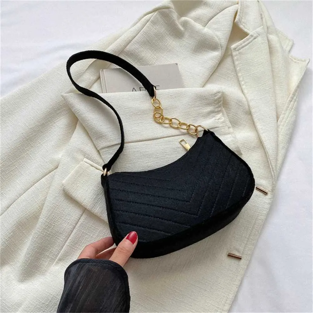 Mini mala de ombro para mulher mala de axila lisa com corrente_voghion.com