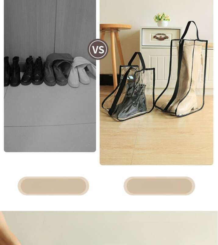【 8247 People Praised 】 Transparent Dustproof Dormitory Moisture-proof Short Long Boots Shoe Storage Artifact Storage_voghion.com