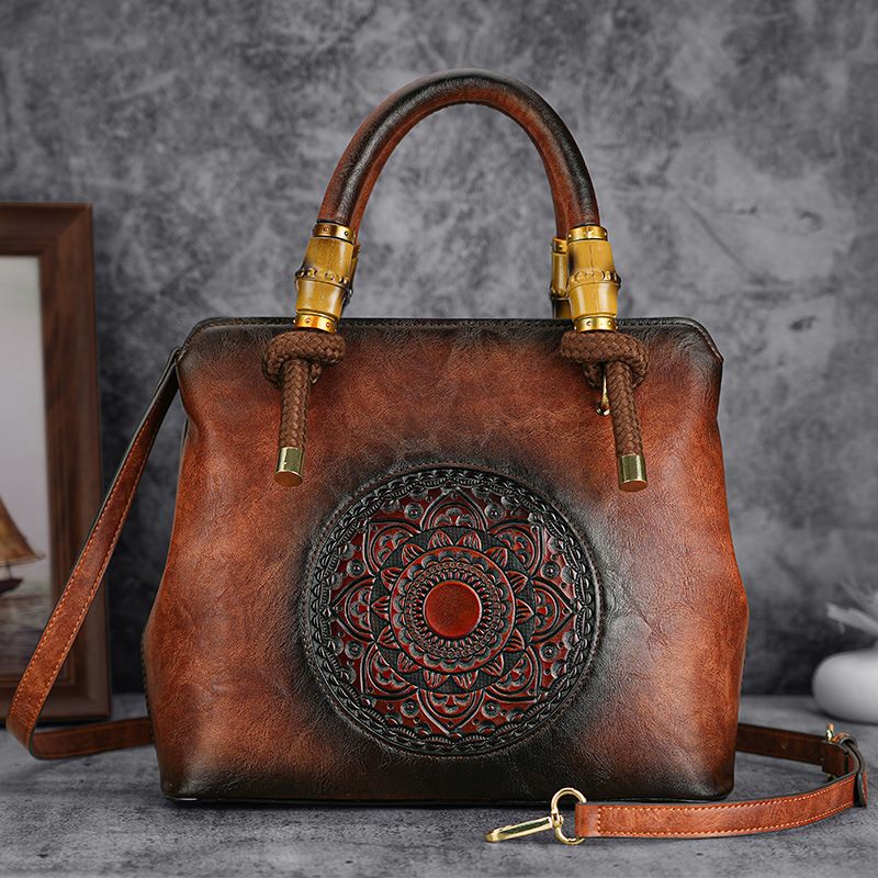 2024 Vintage Schulter Umhängetaschen Spleißen litche geprägte Handtasche für Damen Geschenk Geldbörse PU Leder_voghion.com