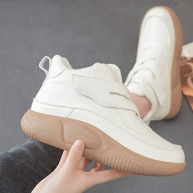 Women's Chunky Sneakers - PU Leather Casual Shoes With Lace-Up Design, Slip-Resistant & Warm, Round Toe Comfort Footwear For Everyday Wear_voghion.com