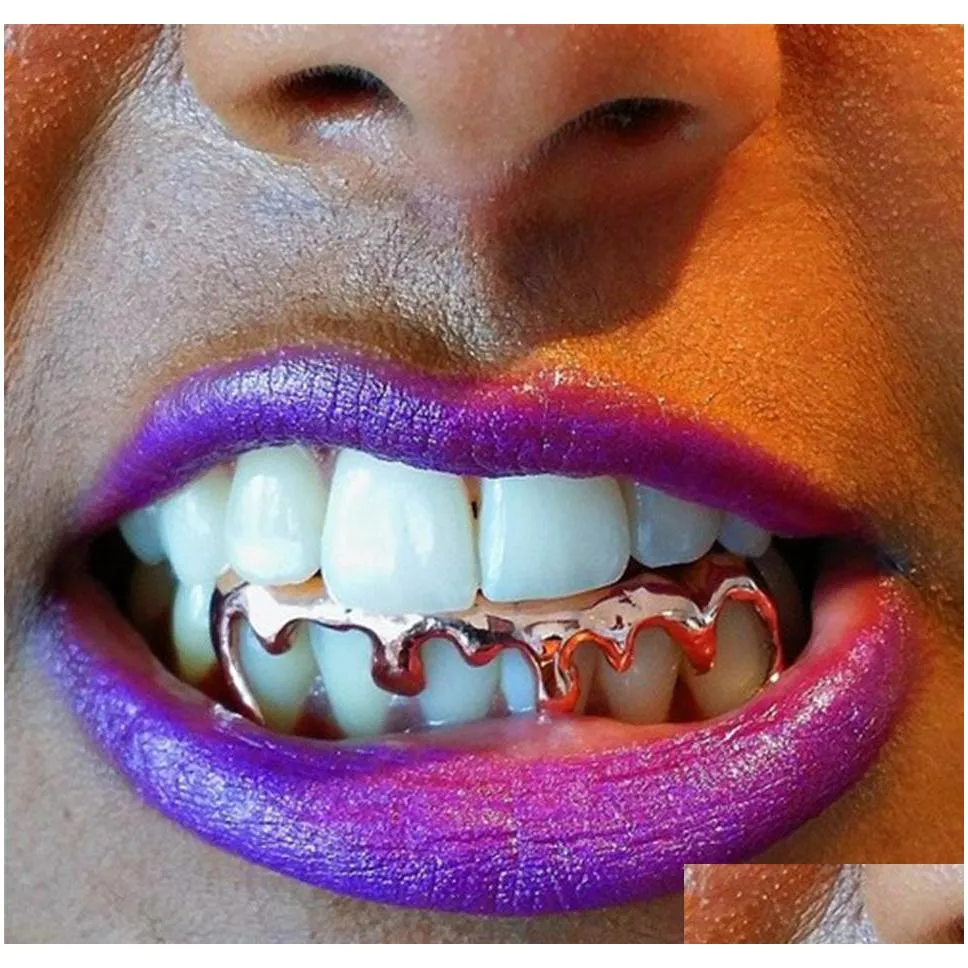 Goldzahnspangen Punk Hip Hop Mticolor Dia Benutzerdefinierte Bottom Grillz Dental Mund Fang Grills Zahnkappe VA DHGPQ_voghion.com