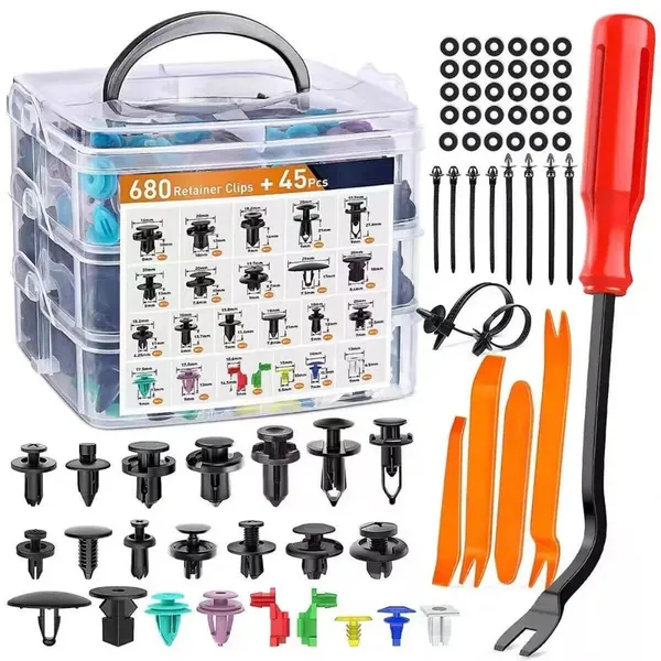 680pcs Snap-on Car Bumpers Box Set, Single Style, High-quality Auto Accessories_voghion.com