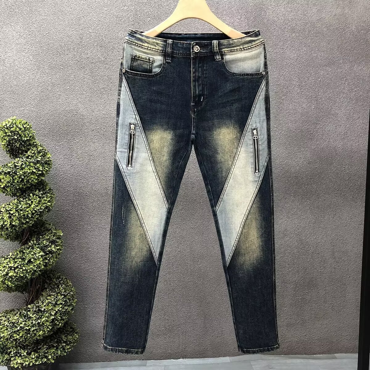 Men's Clothing Spring And Autumn Jeans Men's Fashion Brand Loose Large Size Retro Trousers Washed Straight Pants Autumn Trousers Men's