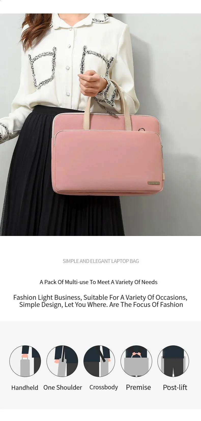 Laptop Sleeve Bag For book Air 13 14 15.6 inch Protective Carrying Case Shoulder Handbag 240907_voghion.com
