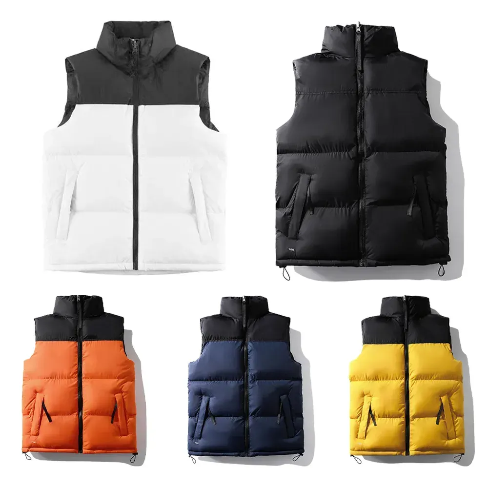 Mens puffer gilet mensdesigner north vest weste waistcoat feather material loose graphite Coat face gray black and white Brand Quality,Product launch_voghion.com