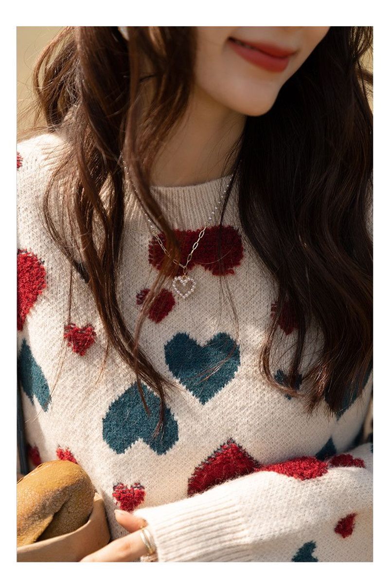 Love soft sticky sweater women in autumn winter, loose and versatile for short knit top, stylish new style_voghion.com
