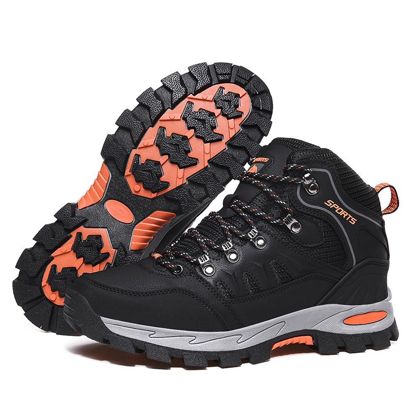 Sommer High-Top Outdoor Wanderbergsteigen Schuhe Mode lässig dicke Unterseite rutschfeste Einzelschuhe Männer_voghion.com