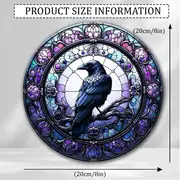 Raven In Tophat Suncatcher - 8" Whimsical Acrylic Art. Gothic Farmhouse Decor For Porch Or As A Quirky Gift._voghion.com