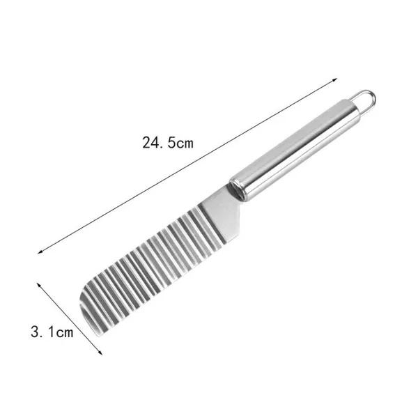 Couteau ondulé pour légumes et pommes de terre en inox_voghion.com