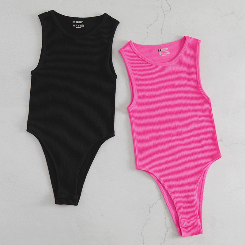 Einteiliger ärmelloser, schmaler, langärmliger, enger, sexy Overall mit Tanga_voghion.com