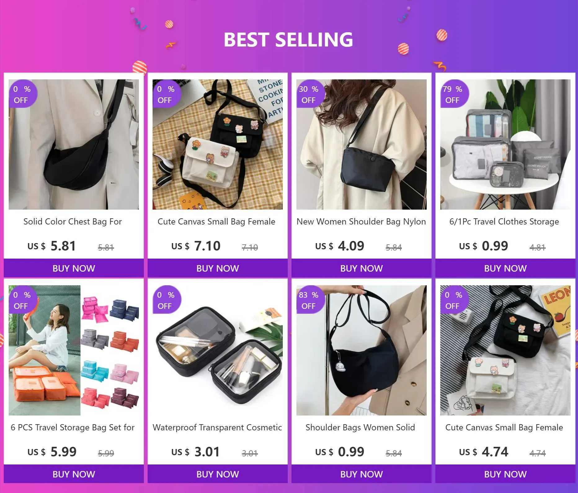 Einfaches Design Damen Umhängetasche Mode Damen Nylon Hobos Kleine Schultertaschen Vintage weibliche Mädchen Geldbörse Tuch_voghion.com