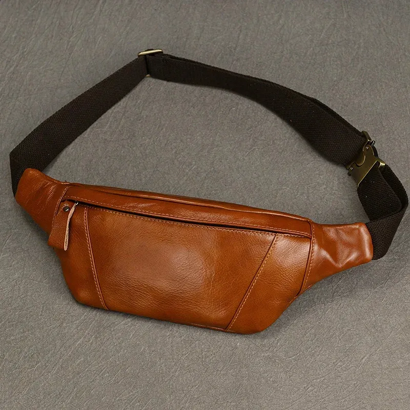 Herren Brusttaschen Crossbody Schulter Mann Männliche Leder Taille Pack SG Tasche Für Outdoor-Sport Gürteltasche Klein 240924_voghion.com