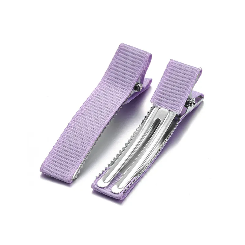 300pcs 5cm Grosgrain Ribbon Lined Alligator Hairpins for Princess Girls Ponytail Clips Children Metal Hair Barrettes_voghion.com