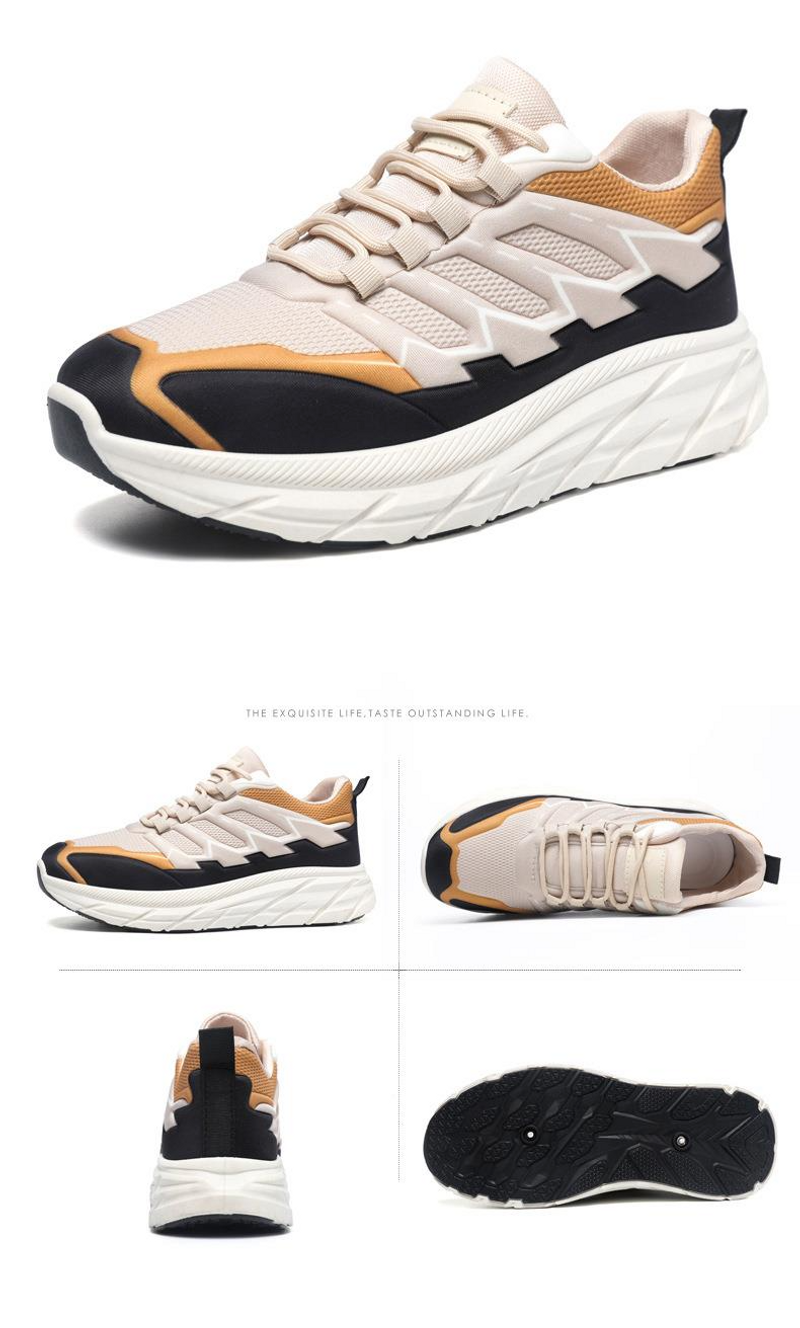 Frühling Neue 2024 Outdoor Bergsteigen Herren Freizeit Sport Leichte Laufschuhe Atmungsaktiv Dicke Sohle Papa Schuhe_voghion.com