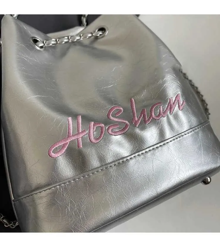 Damen Bucket Bag Aus Kunstleder Geräumige Schultertasche_voghion.com