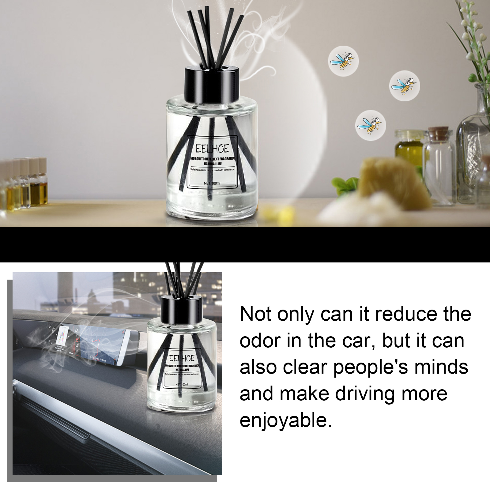 EELHOE Mosquito Repellent Perfume, Indoor Car Perfume Fresh Air To Prevent Mosquito Bites Mosquito Repellent Aroma_voghion.com