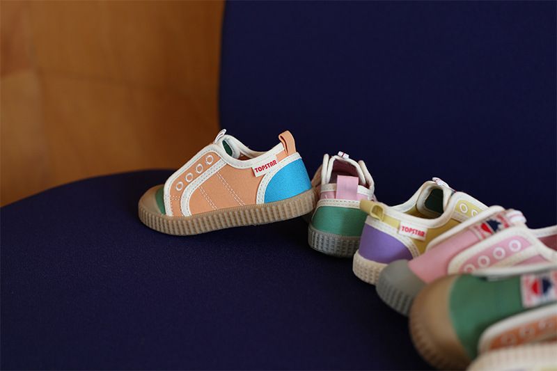 Farblich passende Kinder Canvas Mädchen Cookie Jungen Kindergarten Indoor Babyschuhe_voghion.com