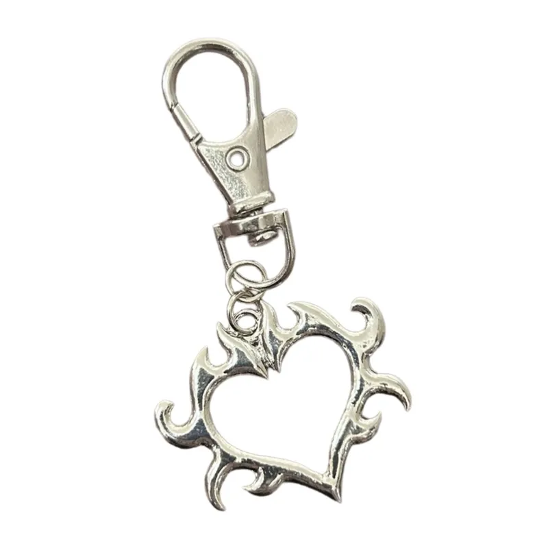Flame Heart Pendant Necklace And Jewelry Set For Men And Women_voghion.com