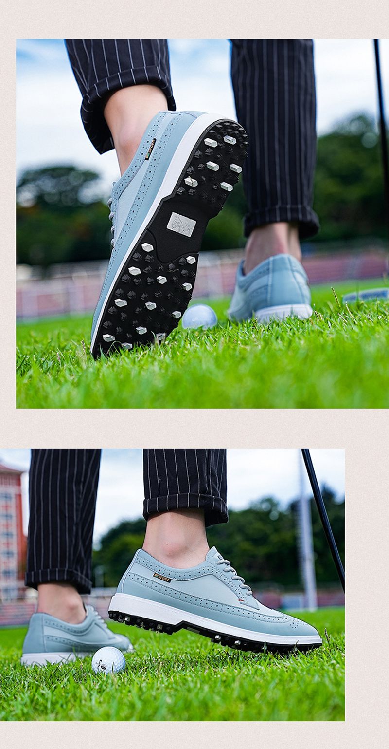 Baskets de golf décontractées de grande taille de style britannique, chaussures légères et portables pour hommes_voghion.com