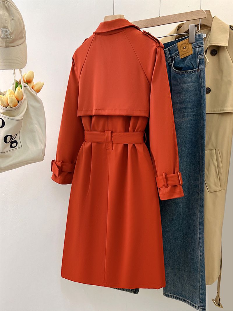 Dámské oblečení, britský styl, středně dlouhý trenčkot pro ženy, nové modely letos, oblíbené, malé, temperamentní, všestranné_voghion.com
