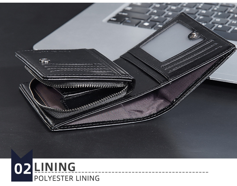 New men's short wallet baellerry multi-card slot zipper wallet retro vertical style wallet men_voghion.com