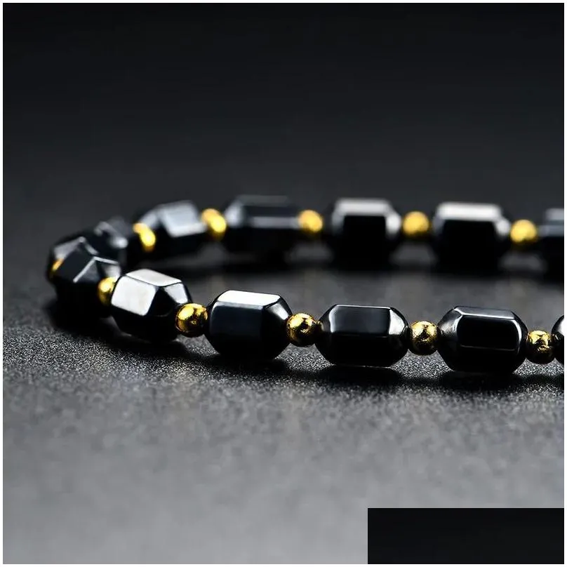 Ketten Frauen Schwarze Magnetische Halskette Perlen Hämatit Steintherapie Abnehmen Gesundheitspflege Für Männer ML Drop Lieferung Schmuck_voghion.com
