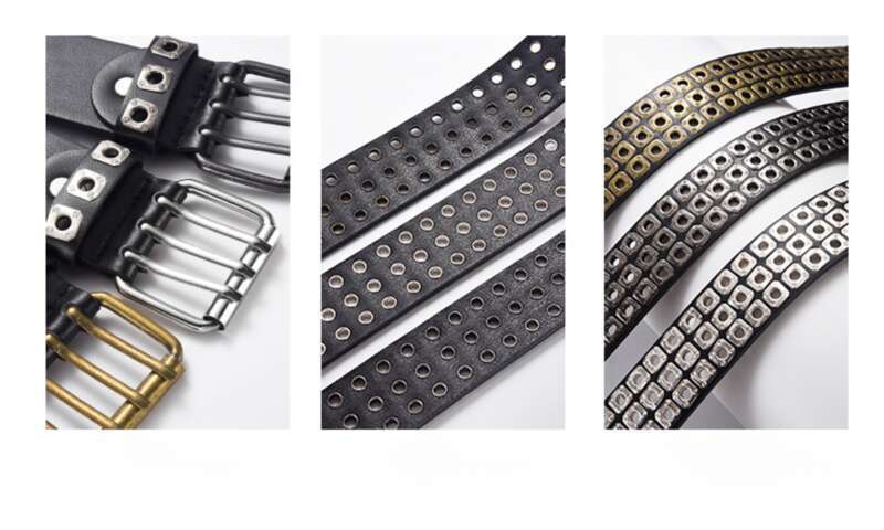 2025 New Men And Women With The Same Paragraph Six Dingme Hollow Punk PU Wind Personality Trend Belt_voghion.com