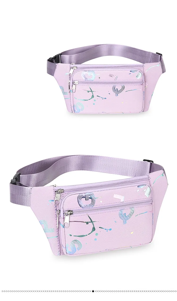 Marsupi da donna con stampa bronzata, cintura alla moda, borse a tracolla, marsupio da corsa, viaggio, allenamento_voghion.com
