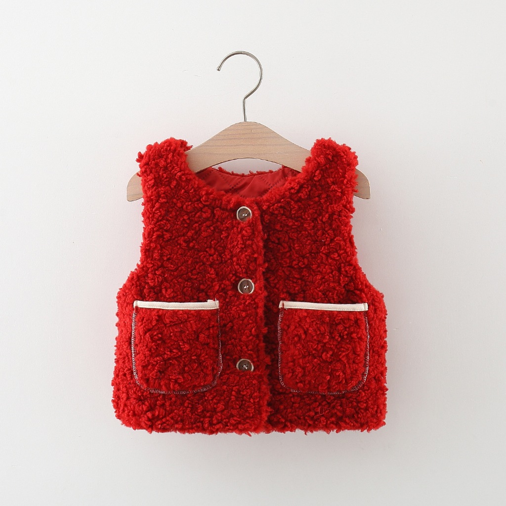Chaleco de peluche para niña, bonito chaleco grueso de conejo de dibujos animados, ropa para niños de alta calidad_voghion.com