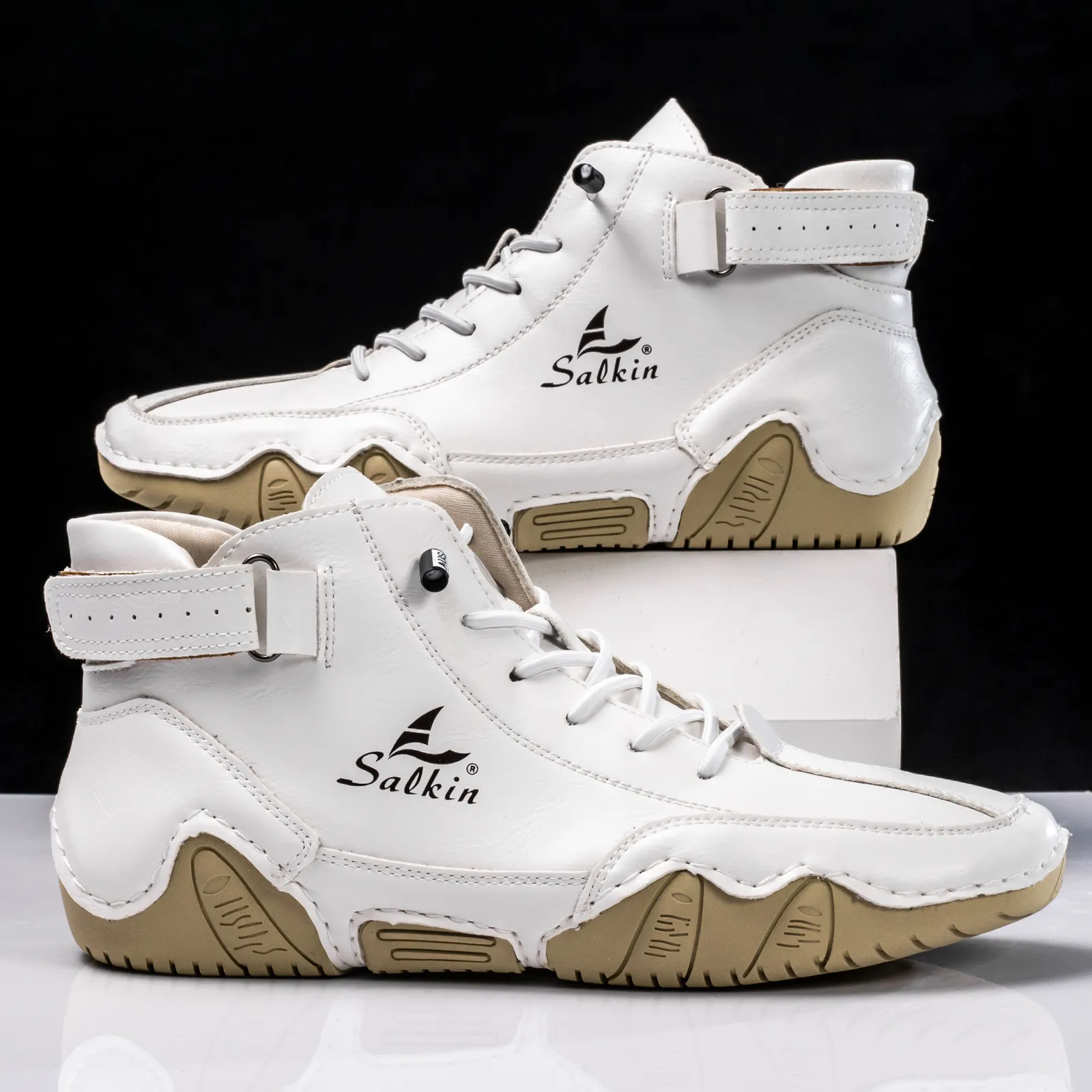 Nuovo 2024 Design fatto a mano Sneakers Uomo Outdoor Casual Pelle Uomo Scarpe Stivaletti Traspirante Vendita calda_voghion.com