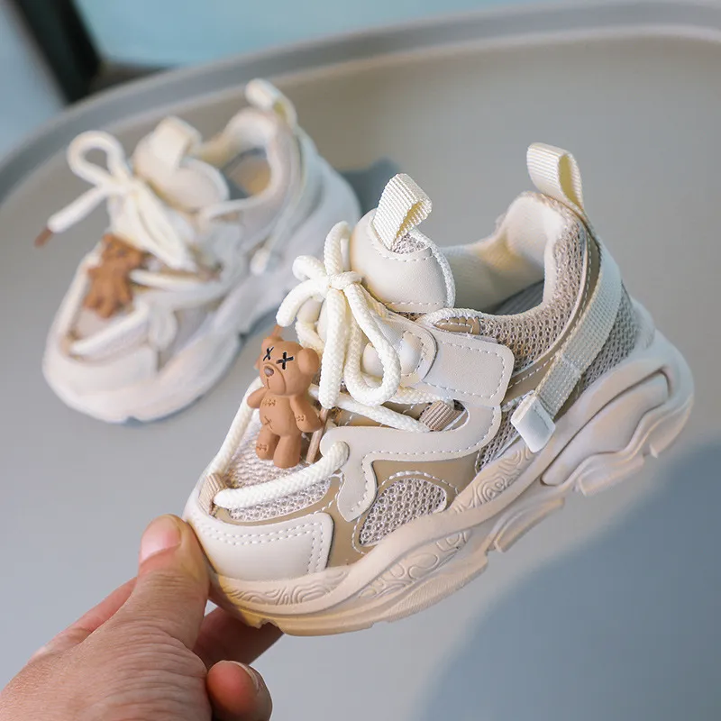 Children kids Casual Shoes Bear Cartoon Sneaker Boy Child Flexible Sneakers Toddler Cutefeet Sport Running Trainers_voghion.com