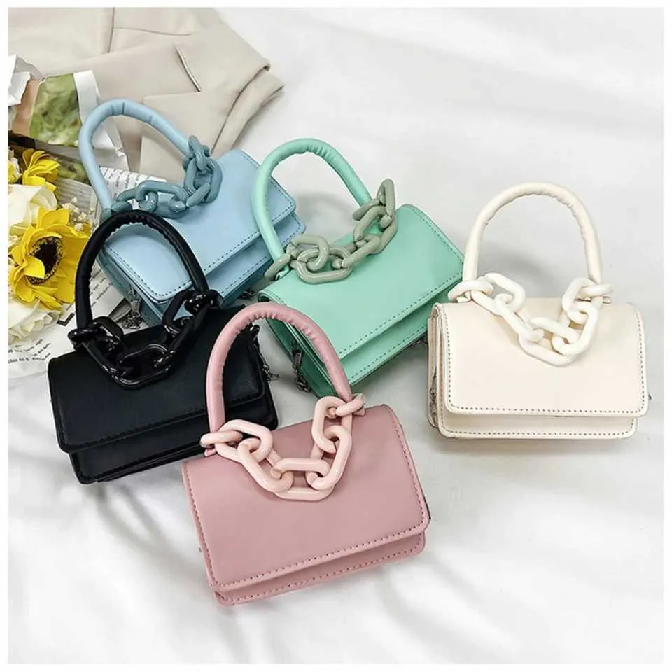 Designer 2024 Donna Orizzontale Edizione Coreana Catena Piccola Quadrata Moda Mini Borsa A Tracolla Flip Fibbia Borsa Portafoglio_voghion.com