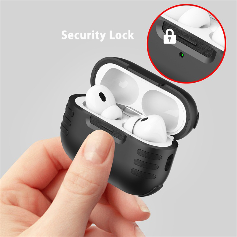 Shockproof Earbud Protective Case For Airpods Pro With Keychain_voghion.com