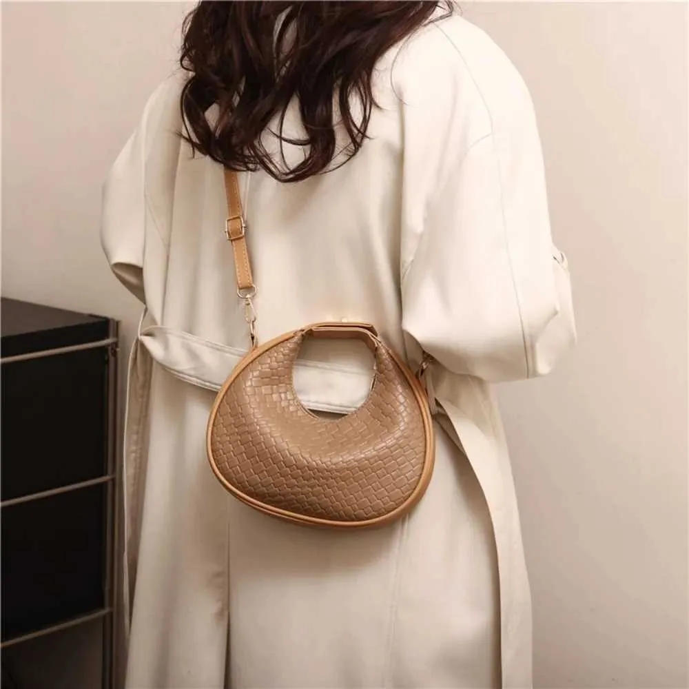 Borsa a tracolla alla moda da donna, retrò, a mezza luna, in pelle PU, borsa a mano, casual, versatile, a tracolla Ba241106_voghion.com