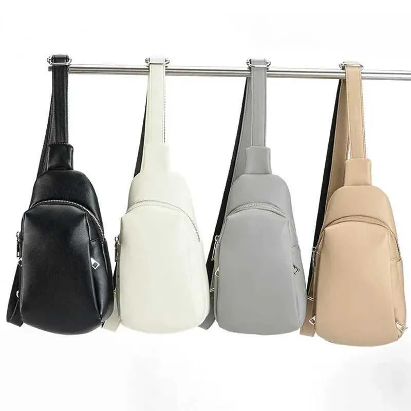 Fashiona Simple Solid Color Crossbody Chest Bags for Women Retro PU Leather Shoulder Bag Leisure Tourism Mobile_voghion.com