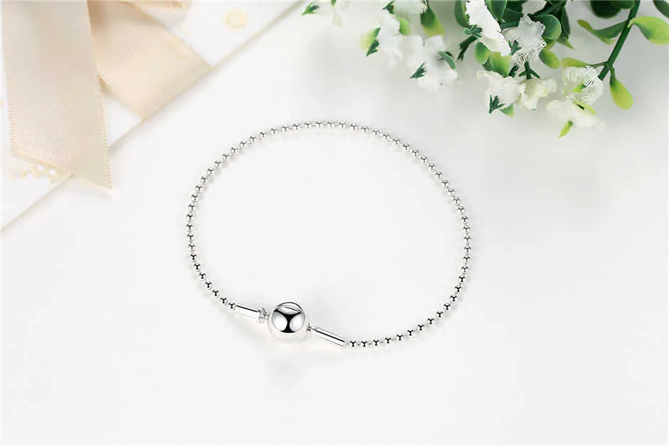 Authentic 100% Sterling Sier ESSENCE COLLECTION Beaded Bracelets & Bangles Fit DIY Pan Beads Charms Women Jewelry_voghion.com