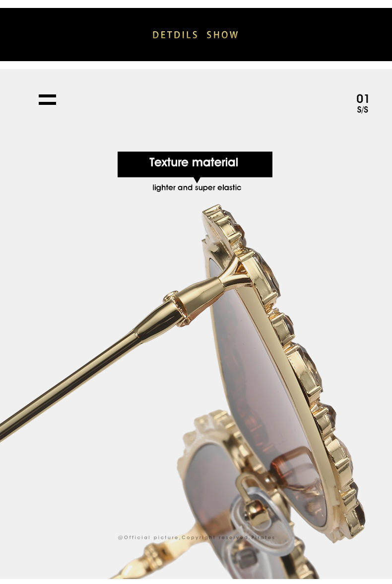 Nowe kocie oko z diamentową wkładką, metalowe geometryczne trójkątne okulary ręcznie robione, spersonalizowane okulary przeciwsłoneczne na imprezę_voghion.com